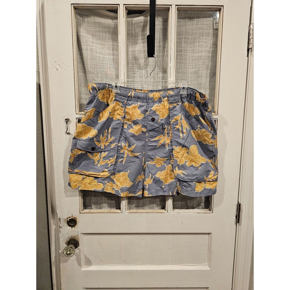 Vintage Tommy Bahama‎ Floral Blue and Yellow Swim Shorts